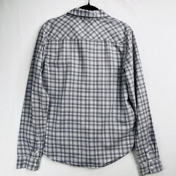 Paige Purple Plaid Blouse Sz S Light Weight 100% Cotton CHAMBRAY/DUSTY GRAPE - Picture 2 of 10
